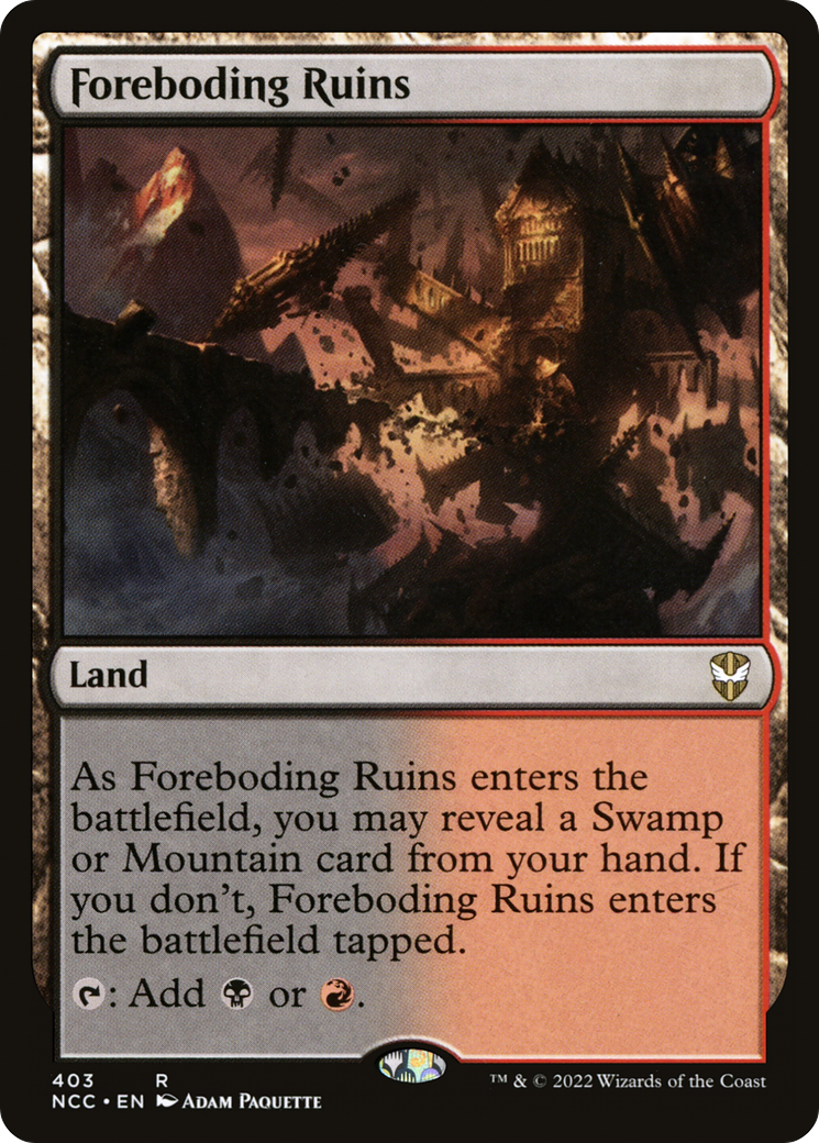 Foreboding Ruins (NCC-403) - New Capenna Commander - Premium MTG Single from Wizards of the Coast - Just $0.08! Shop now at Game Crave Tournament Store