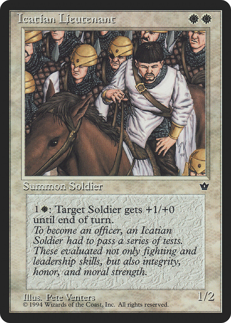 Icatian Lieutenant (FEM-009) - Fallen Empires - Premium MTG Single from Wizards of the Coast - Just $0.19! Shop now at Game Crave Tournament Store