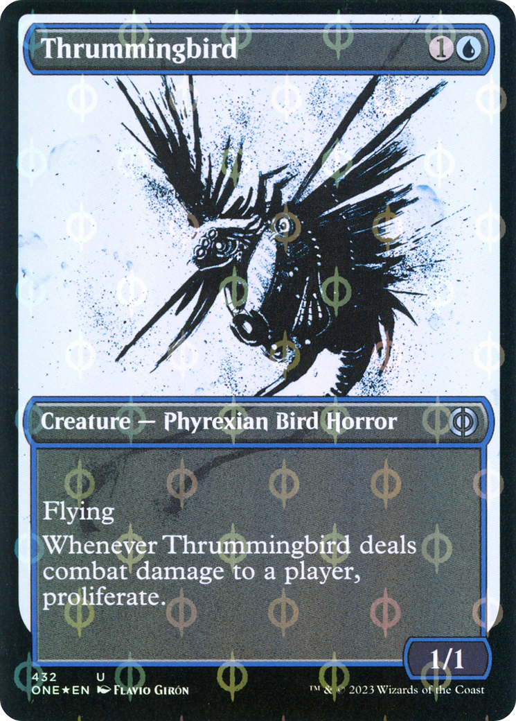 Thrummingbird (ONE-432) - Phyrexia: All Will Be One: (Showcase) Foil - Premium MTG Single from Wizards of the Coast - Just $0.59! Shop now at Game Crave Tournament Store