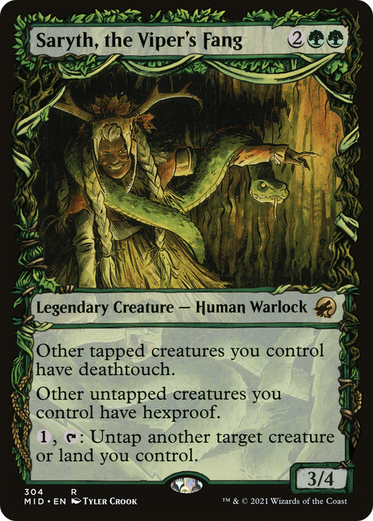 Saryth, the Viper's Fang (MID-304) - Innistrad: Midnight Hunt: (Showcase) Foil - Premium MTG Single from Wizards of the Coast - Just $0.40! Shop now at Game Crave Tournament Store