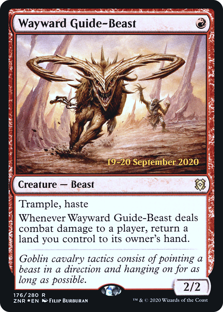 Wayward Guide-Beast (PZNR-176S) - Zendikar Rising Promos Foil - Premium MTG Single from Wizards of the Coast - Just $0.25! Shop now at Game Crave Tournament Store