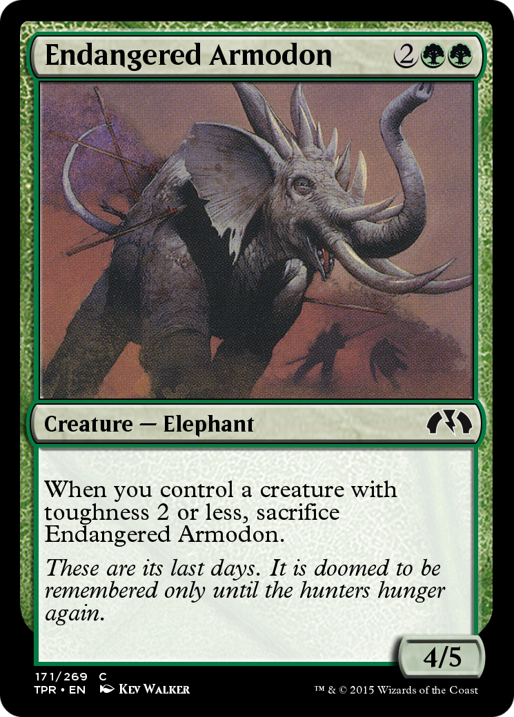 Endangered Armodon (TPR-171) - Tempest Remastered Foil - Premium MTG Single from Wizards of the Coast - Just $0! Shop now at Game Crave Tournament Store