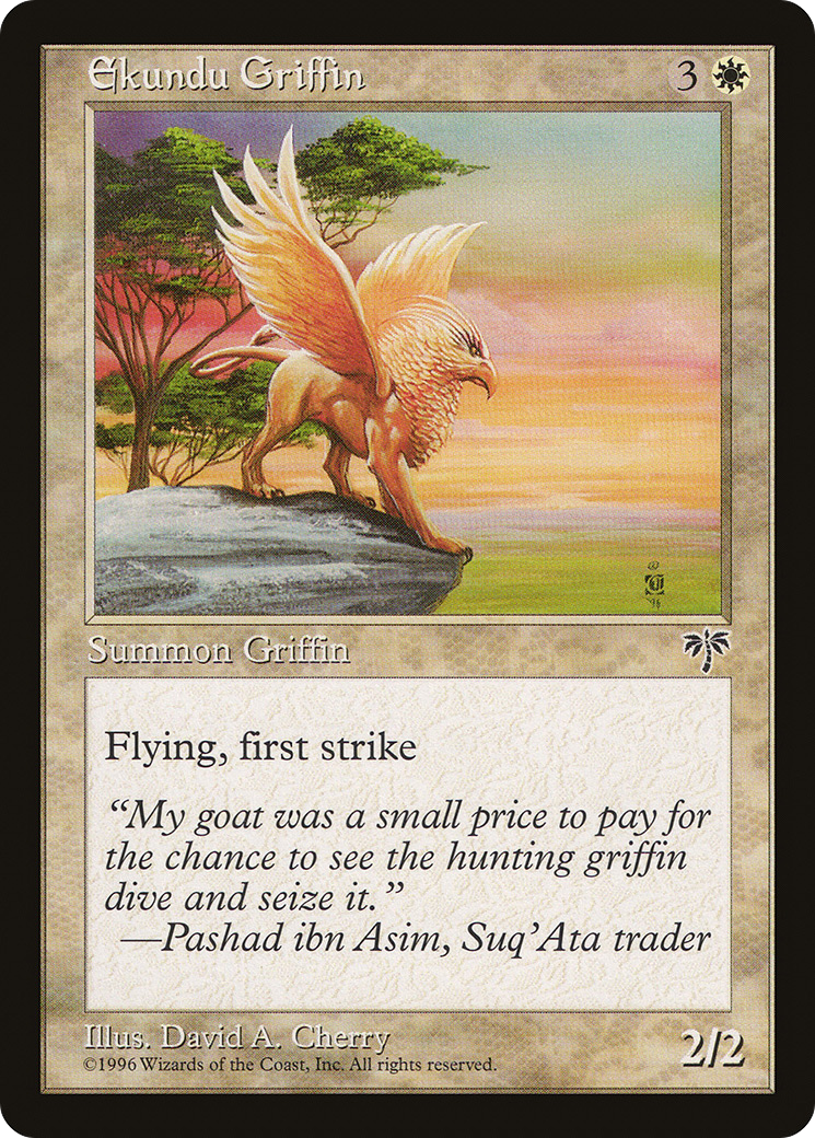 Ekundu Griffin (MIR-013) - Mirage - Premium MTG Single from Wizards of the Coast - Just $0.08! Shop now at Game Crave Tournament Store