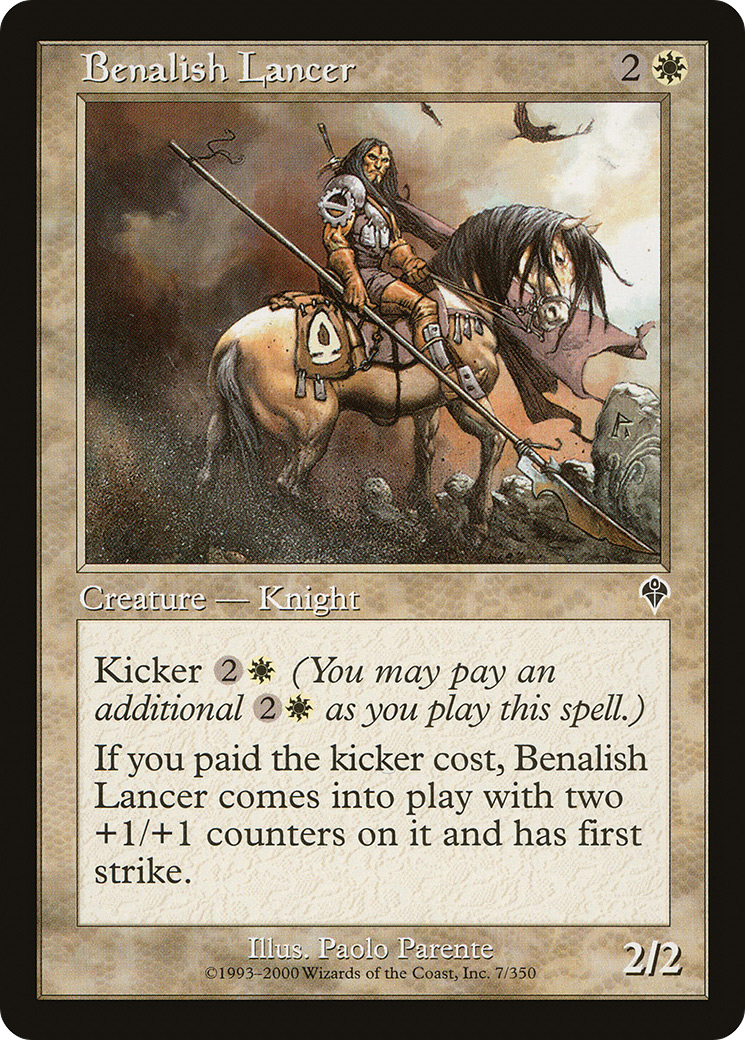Benalish Lancer (INV-007) - Invasion - Premium MTG Single from Wizards of the Coast - Just $0.08! Shop now at Game Crave Tournament Store