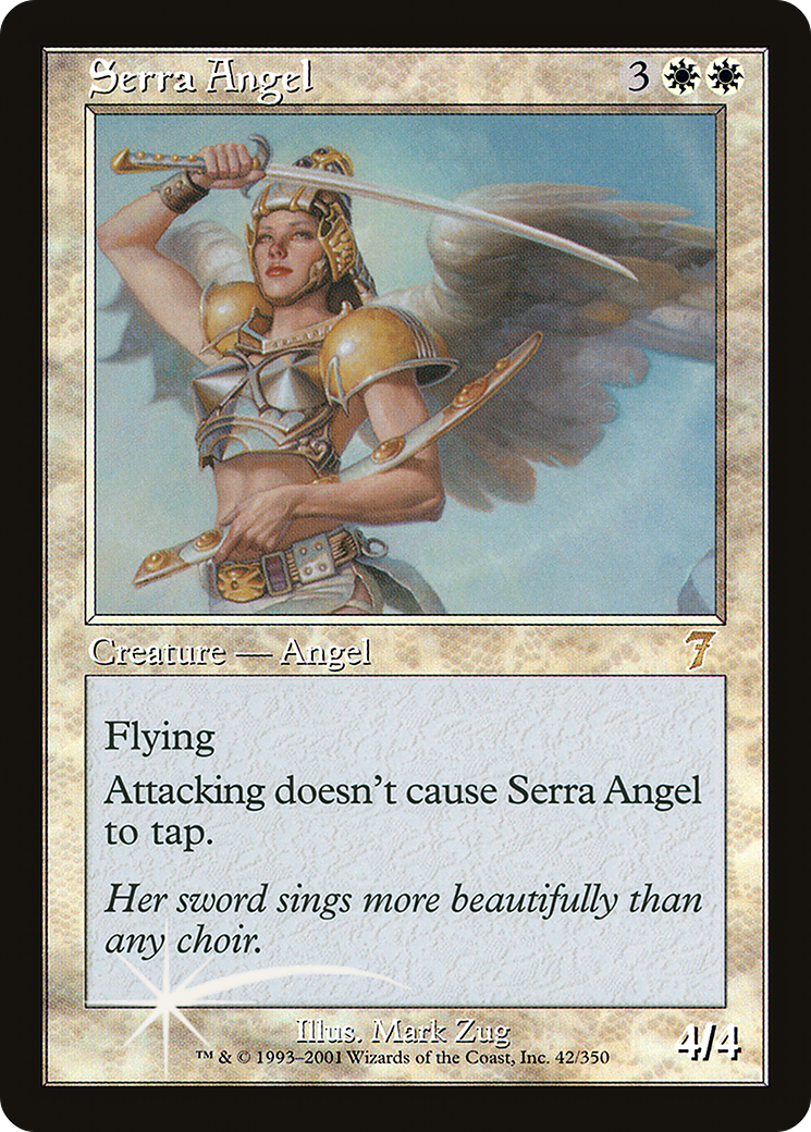 Serra Angel (7ED-42★) - Seventh Edition Foil - Premium MTG Single from Wizards of the Coast - Just $84! Shop now at Game Crave Tournament Store