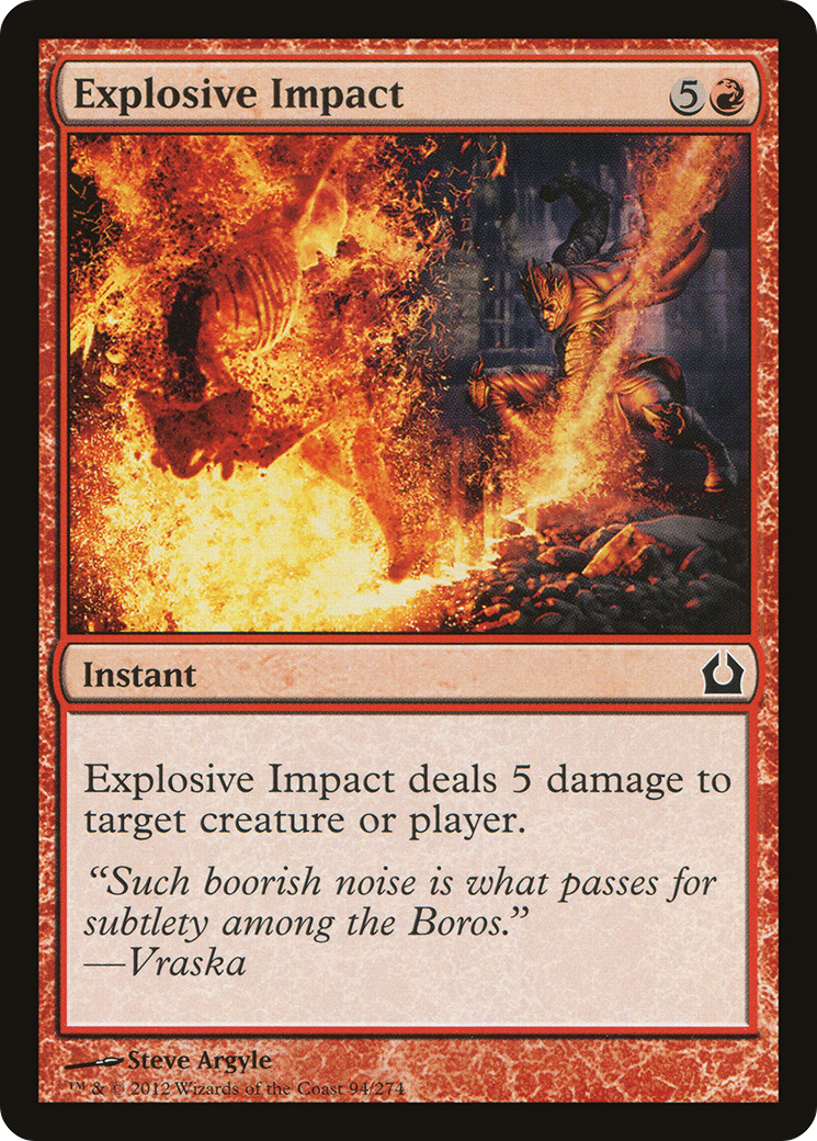 Explosive Impact (RTR-094) - Return to Ravnica - Premium MTG Single from Wizards of the Coast - Just $0.08! Shop now at Game Crave Tournament Store