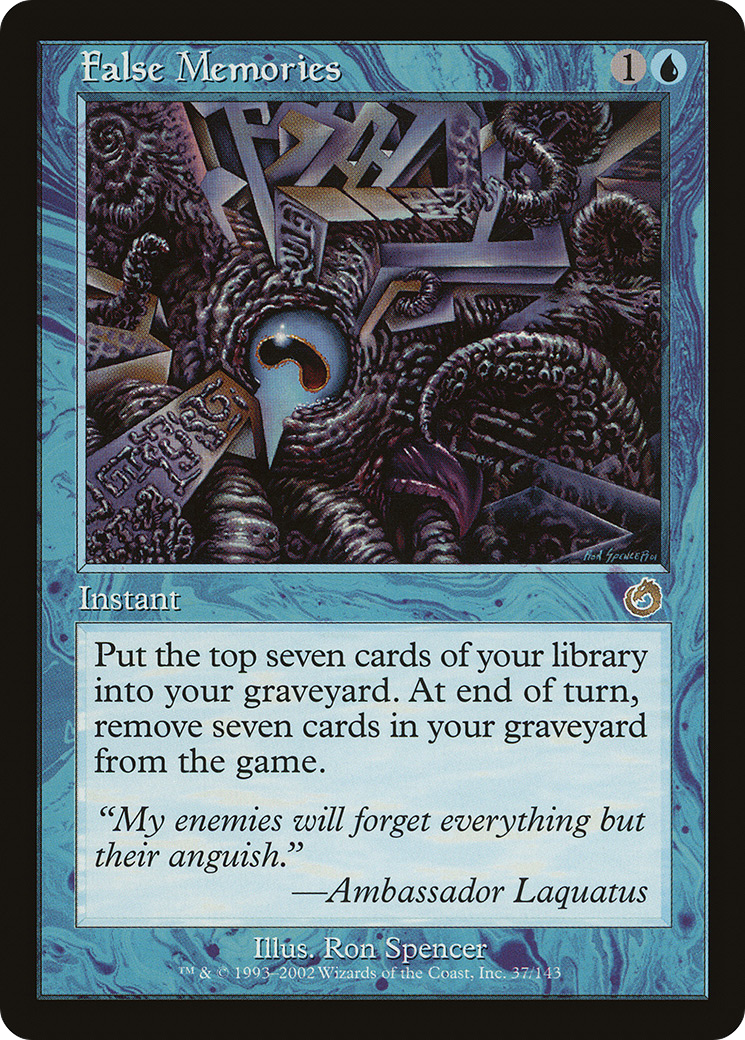 False Memories (TOR-037) - Torment Foil - Premium MTG Single from Wizards of the Coast - Just $3.24! Shop now at Game Crave Tournament Store