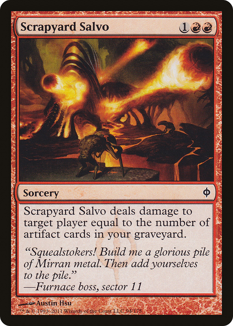 Scrapyard Salvo (NPH-094) - New Phyrexia Foil - Premium MTG Single from Wizards of the Coast - Just $0.08! Shop now at Game Crave Tournament Store