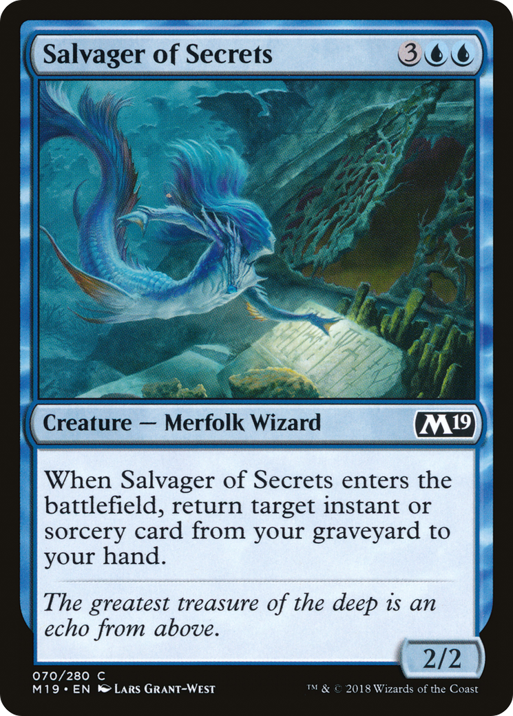 Salvager of Secrets (M19-070) - Core Set 2019 - Premium MTG Single from Wizards of the Coast - Just $0.25! Shop now at Game Crave Tournament Store