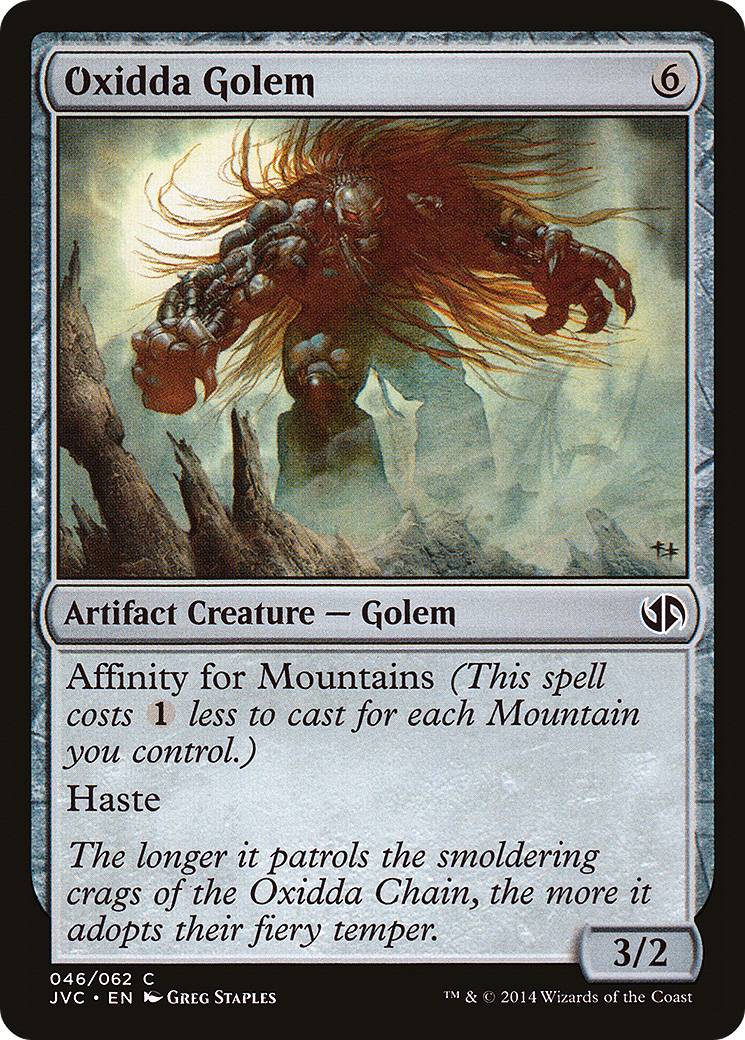 Oxidda Golem (JVC-046) - Duel Decks Anthology: Jace vs. Chandra - Premium MTG Single from Wizards of the Coast - Just $0.25! Shop now at Game Crave Tournament Store