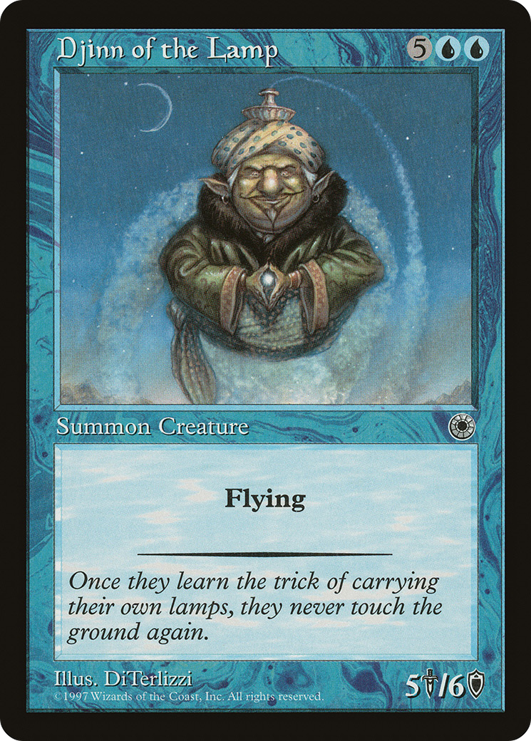 Djinn of the Lamp (POR-052) - Portal - Premium MTG Single from Wizards of the Coast - Just $0.18! Shop now at Game Crave Tournament Store