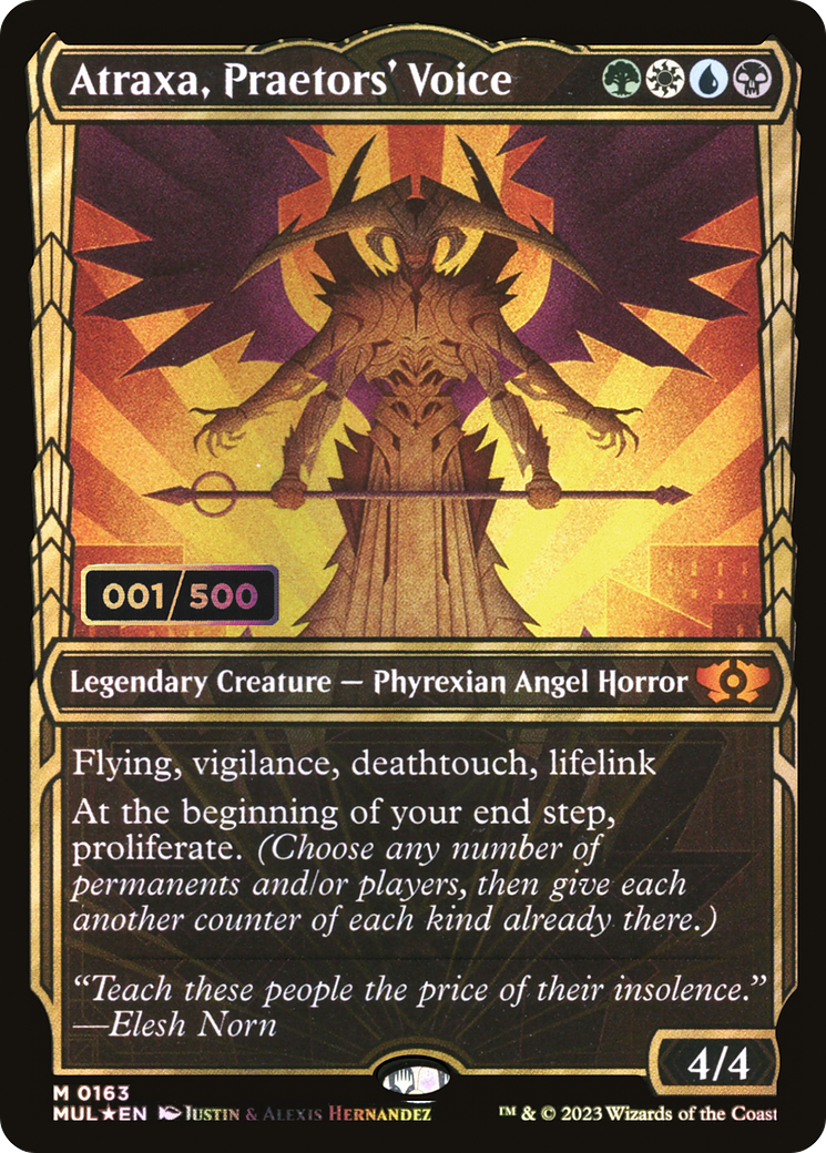 Atraxa, Praetors' Voice (MUL-163Z) - Multiverse Legends: (Showcase) Foil - Premium MTG Single from Wizards of the Coast - Just $171.60! Shop now at Game Crave Tournament Store