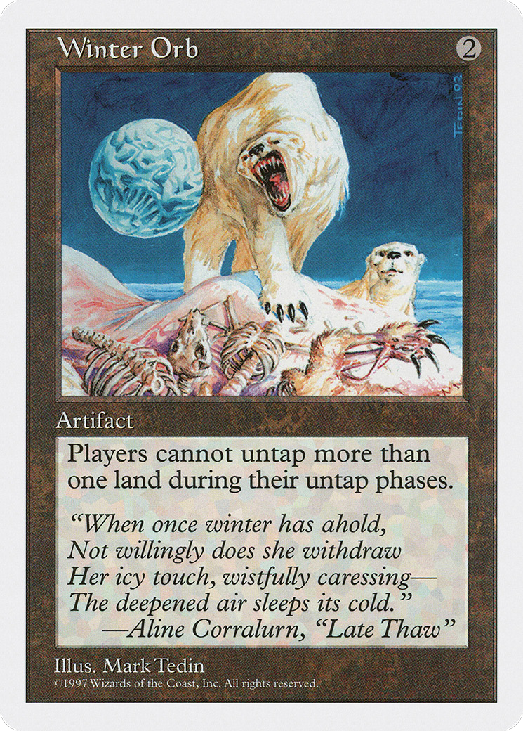 Winter Orb (5ED-408) - Fifth Edition - Premium MTG Single from Wizards of the Coast - Just $7.06! Shop now at Game Crave Tournament Store