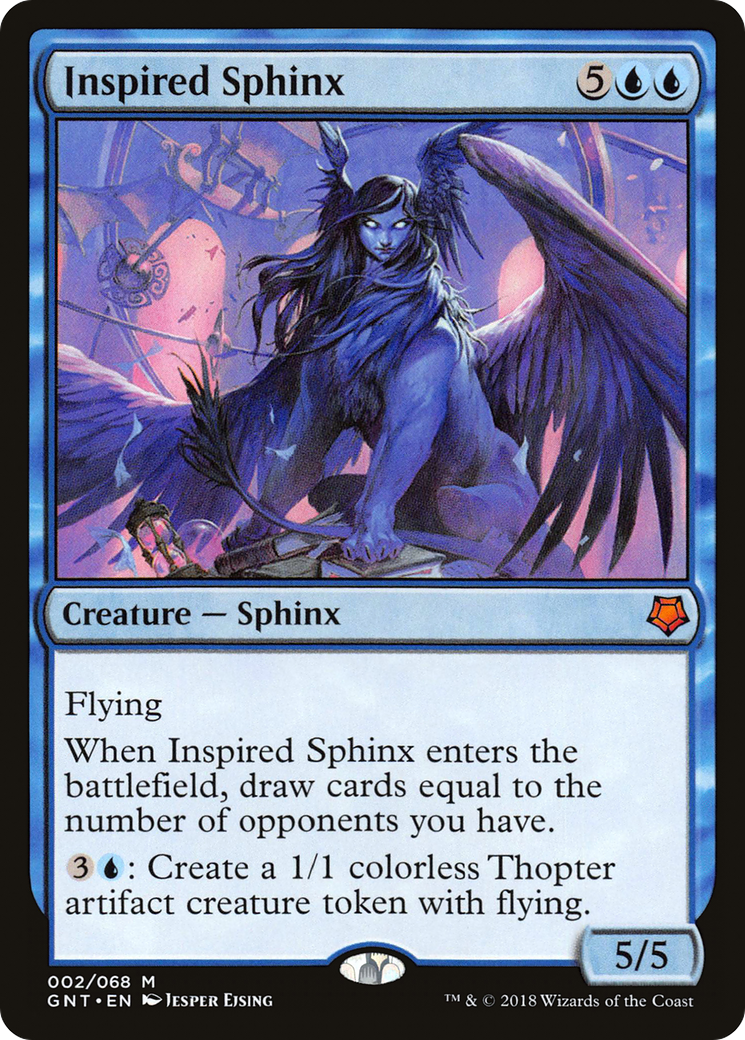 Inspired Sphinx (GNT-002) - Game Night - Premium MTG Single from Wizards of the Coast - Just $0.29! Shop now at Game Crave Tournament Store