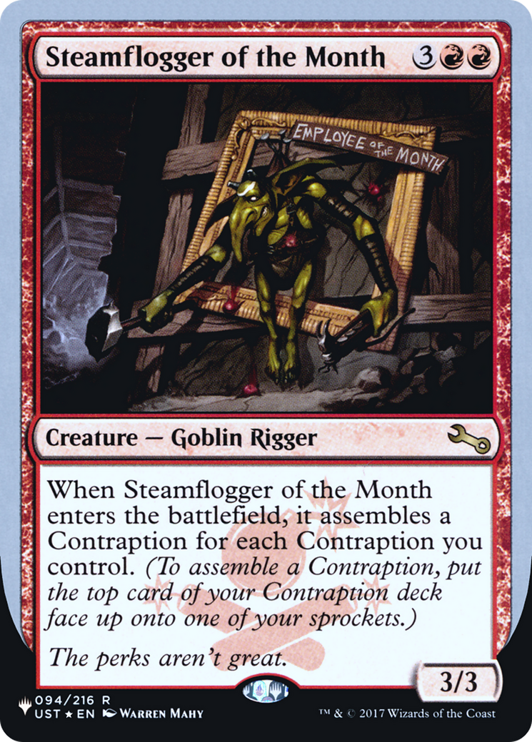 Steamflogger of the Month (UPLIST-030) - The List (Unfinity Foil Edition) Foil - Premium MTG Single from Wizards of the Coast - Just $0.08! Shop now at Game Crave Tournament Store