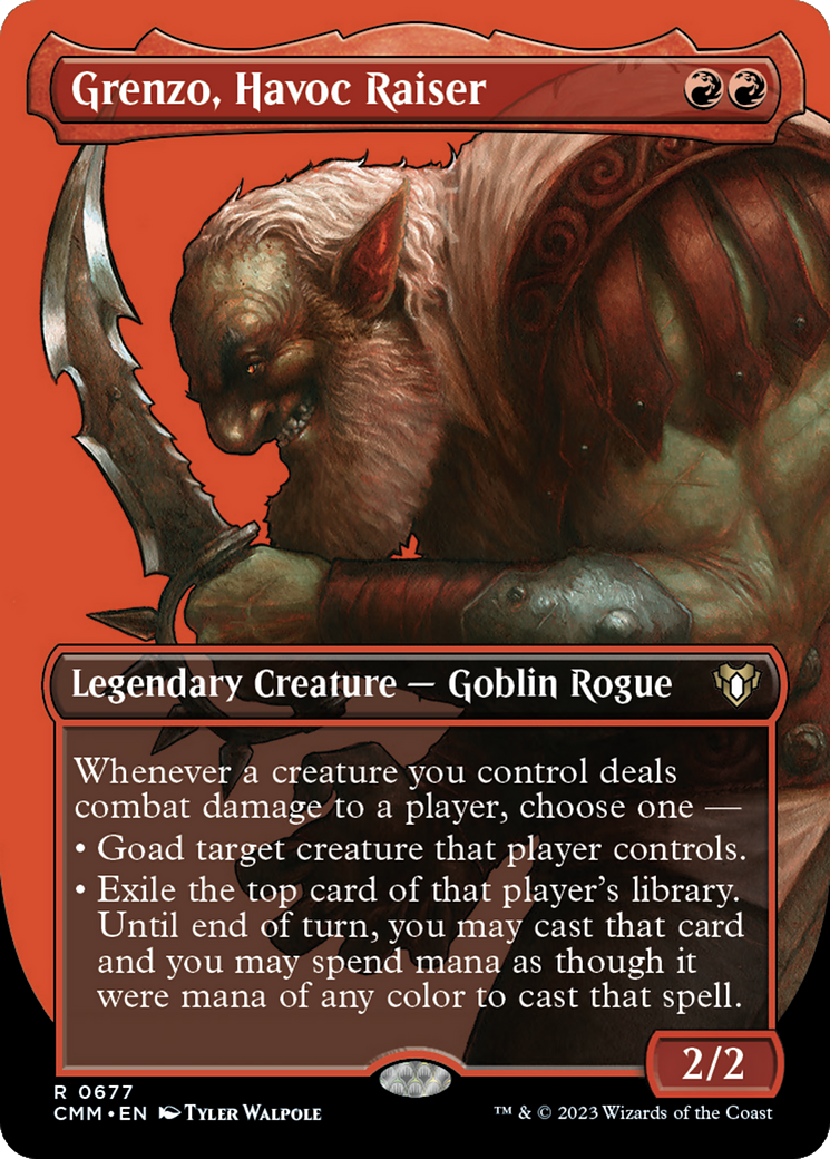Grenzo, Havoc Raiser (CMM-677) - Commander Masters (Borderless) Foil - Premium MTG Single from Wizards of the Coast - Just $0.29! Shop now at Game Crave Tournament Store