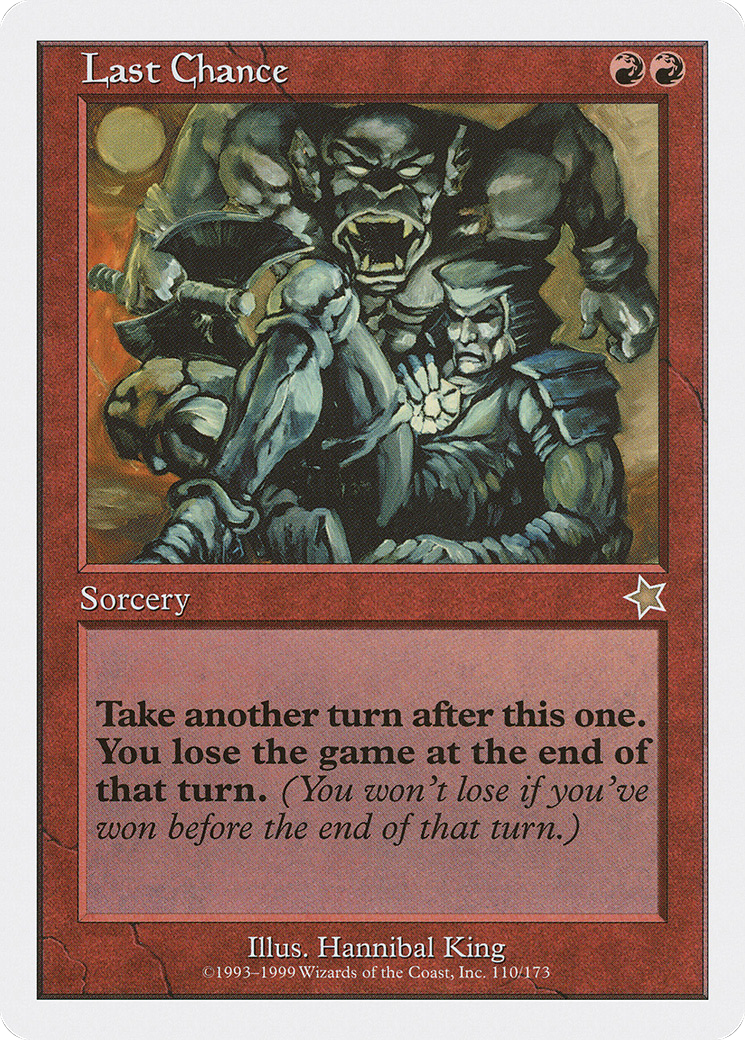 Last Chance (S99-110) - Starter 1999 - Premium MTG Single from Wizards of the Coast - Just $1.45! Shop now at Game Crave Tournament Store