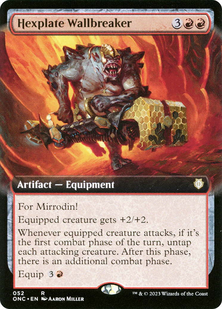 Hexplate Wallbreaker (ONC-052) - Phyrexia: All Will Be One Commander: (Extended Art) - Premium MTG Single from Wizards of the Coast - Just $1.27! Shop now at Game Crave Tournament Store