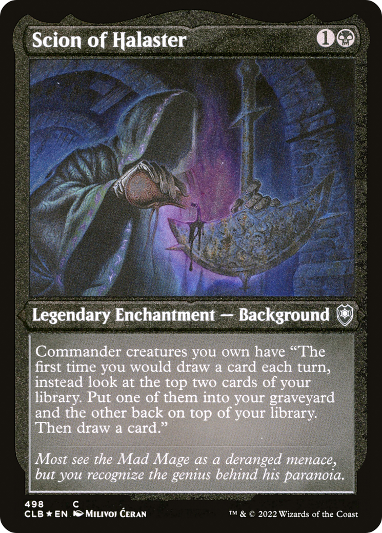 Scion of Halaster (CLB-498) - Commander Legends: Battle for Baldur's Gate Etched Foil - Premium MTG Single from Wizards of the Coast - Just $0.08! Shop now at Game Crave Tournament Store