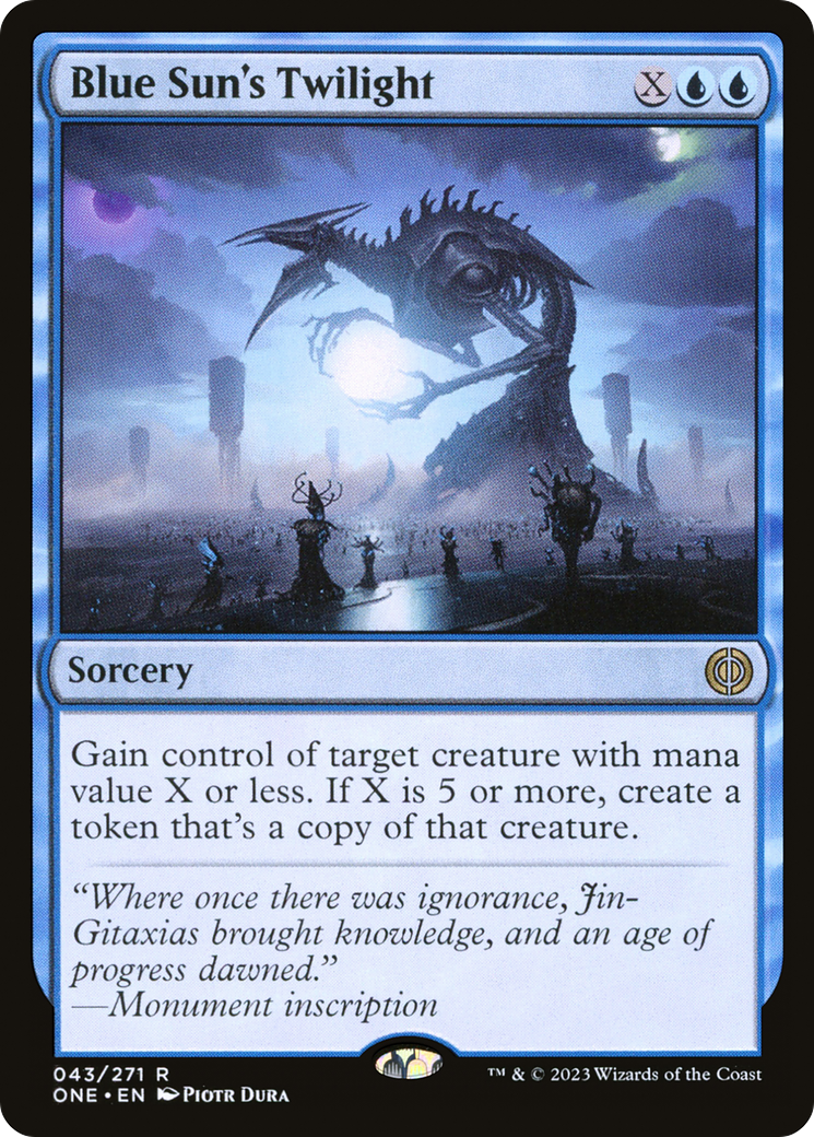Blue Sun's Twilight (ONE-043) - Phyrexia: All Will Be One Foil - Premium MTG Single from Wizards of the Coast - Just $0.25! Shop now at Game Crave Tournament Store
