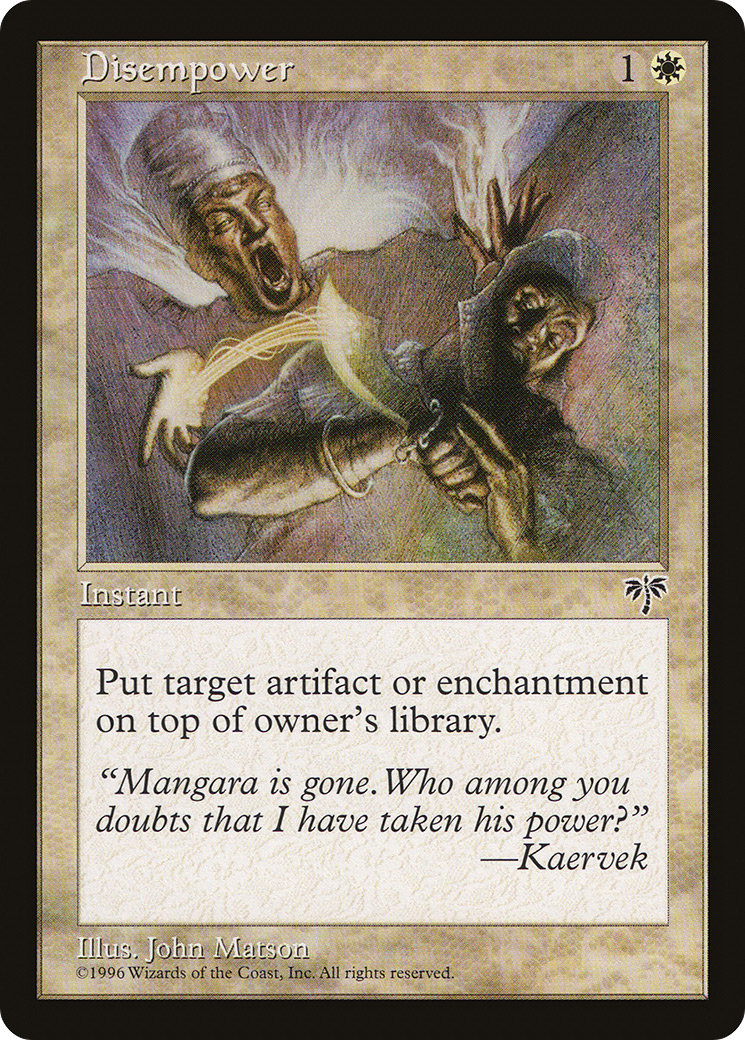 Disempower (MIR-009) - Mirage - Premium MTG Single from Wizards of the Coast - Just $0.08! Shop now at Game Crave Tournament Store