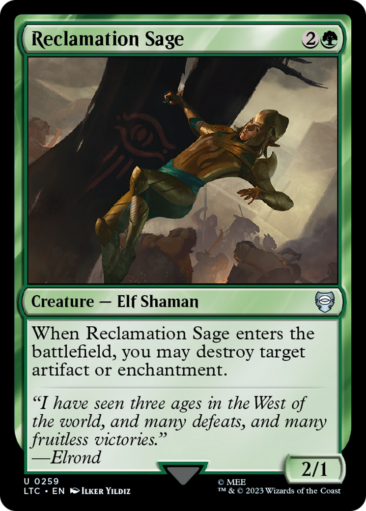 Reclamation Sage (LTC-259) - Tales of Middle-earth Commander - Premium MTG Single from Wizards of the Coast - Just $0.08! Shop now at Game Crave Tournament Store