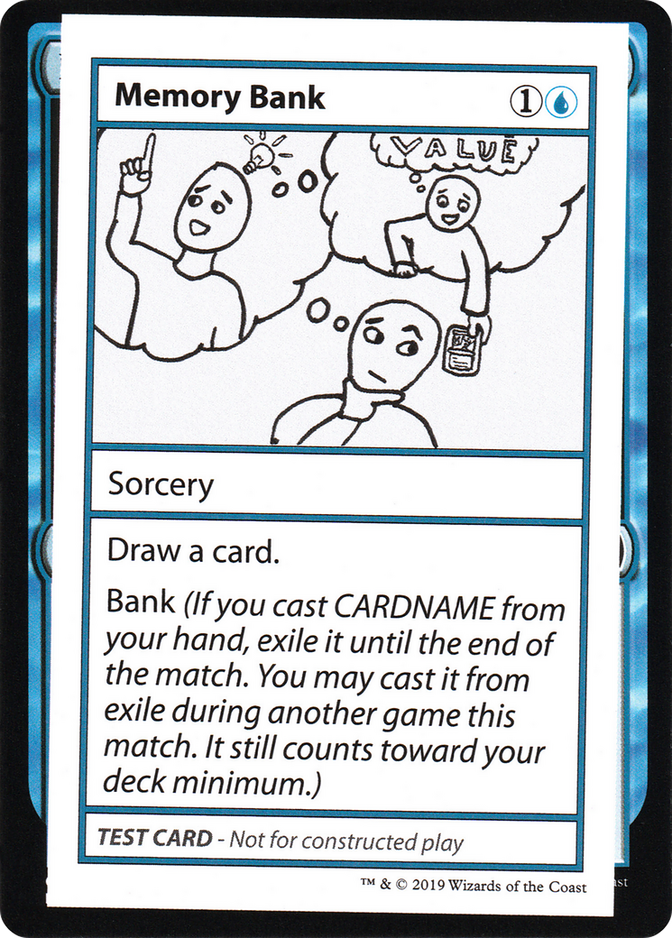 Memory Bank (CMB2-027) - Mystery Booster Playtest Cards 2021 - Premium MTG Single from Wizards of the Coast - Just $0.08! Shop now at Game Crave Tournament Store