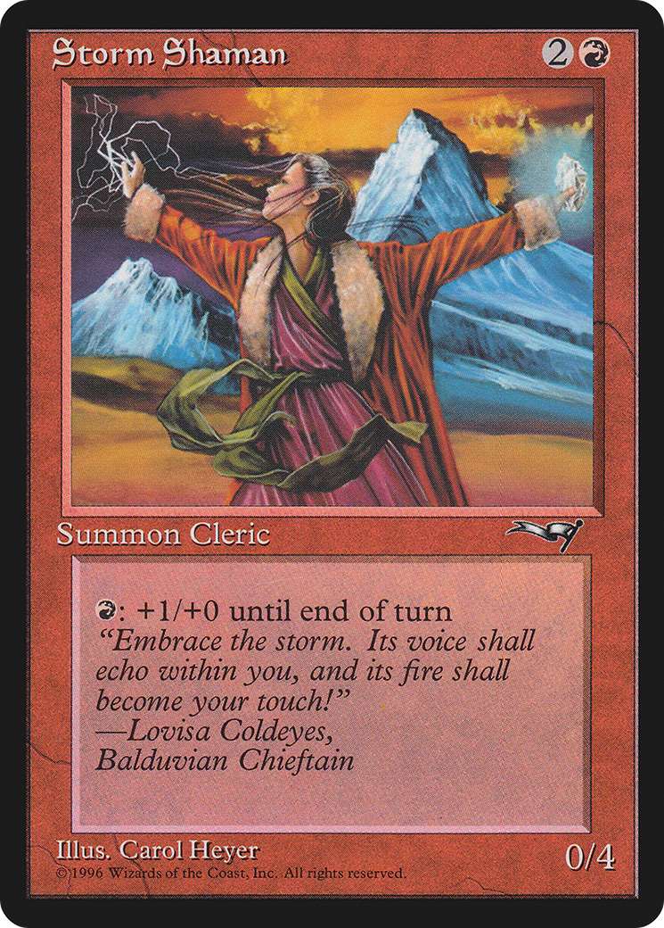 Storm Shaman (ALL-81B) - Alliances - Premium MTG Single from Wizards of the Coast - Just $0.08! Shop now at Game Crave Tournament Store