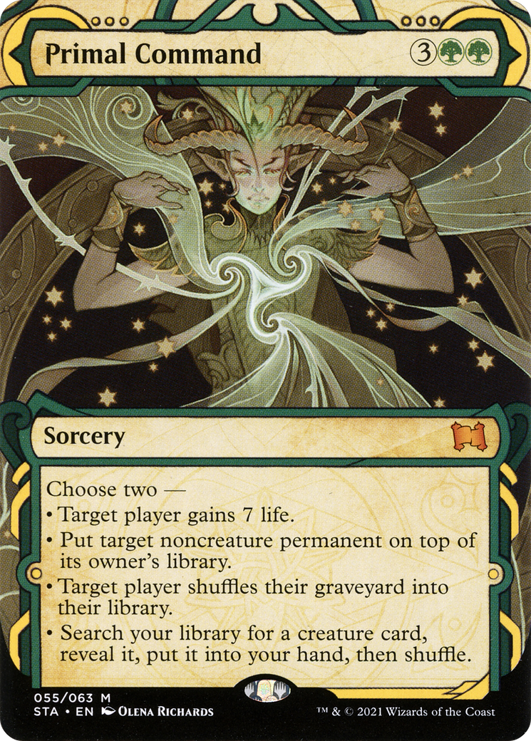 Primal Command (STA-055) - Strixhaven Mystical Archive: (Showcase) (Borderless) Foil - Premium MTG Single from Wizards of the Coast - Just $1.47! Shop now at Game Crave Tournament Store