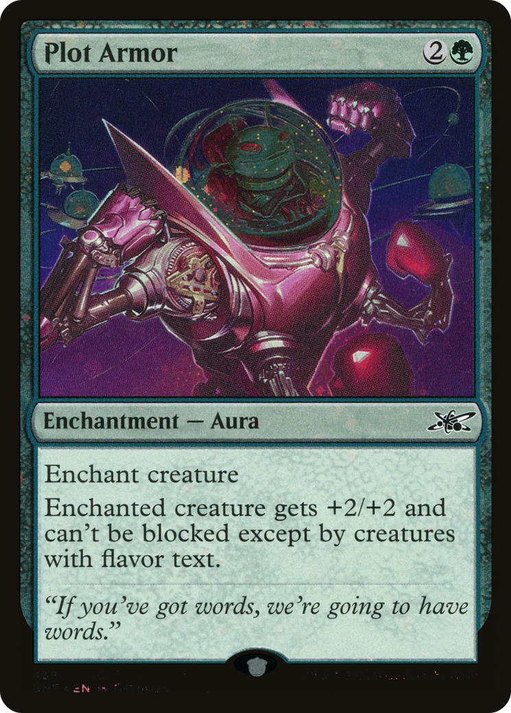 Plot Armor (UNF-438) - Unfinity Foil - Premium MTG Single from Wizards of the Coast - Just $0.25! Shop now at Game Crave Tournament Store