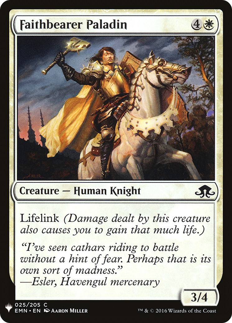 Faithbearer Paladin (MB1-104) - Mystery Booster - Premium MTG Single from Wizards of the Coast - Just $0.25! Shop now at Game Crave Tournament Store