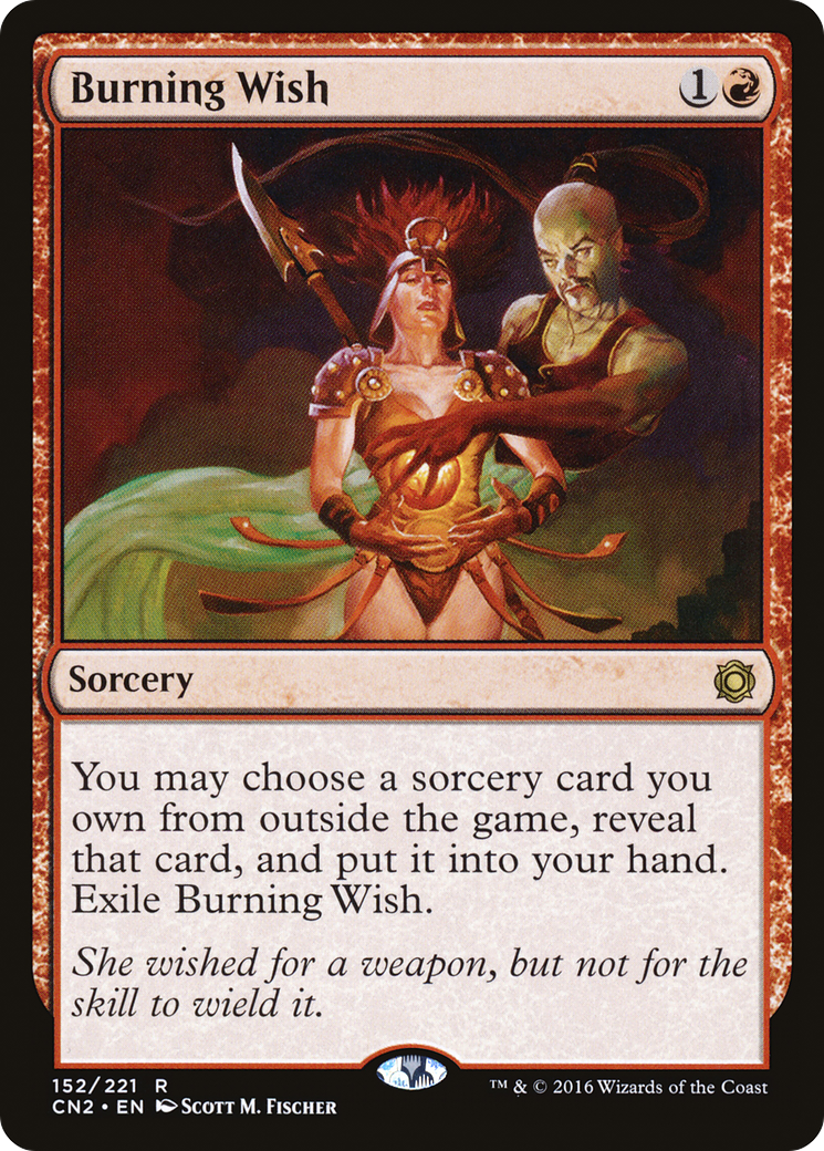 Burning Wish (CN2-152) - Conspiracy: Take the Crown Foil - Premium MTG Single from Wizards of the Coast - Just $1.49! Shop now at Game Crave Tournament Store