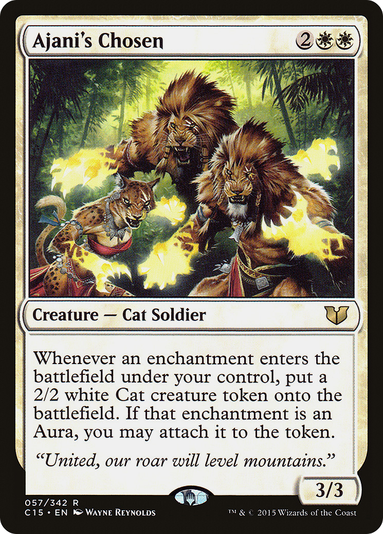 Ajani's Chosen (C15-057) - Commander 2015 - Premium MTG Single from Wizards of the Coast - Just $0.08! Shop now at Game Crave Tournament Store