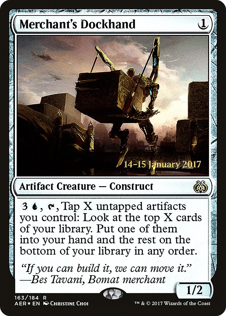 Merchant's Dockhand (PAER-163S) - Aether Revolt Promos Foil - Premium MTG Single from Wizards of the Coast - Just $0.11! Shop now at Game Crave Tournament Store