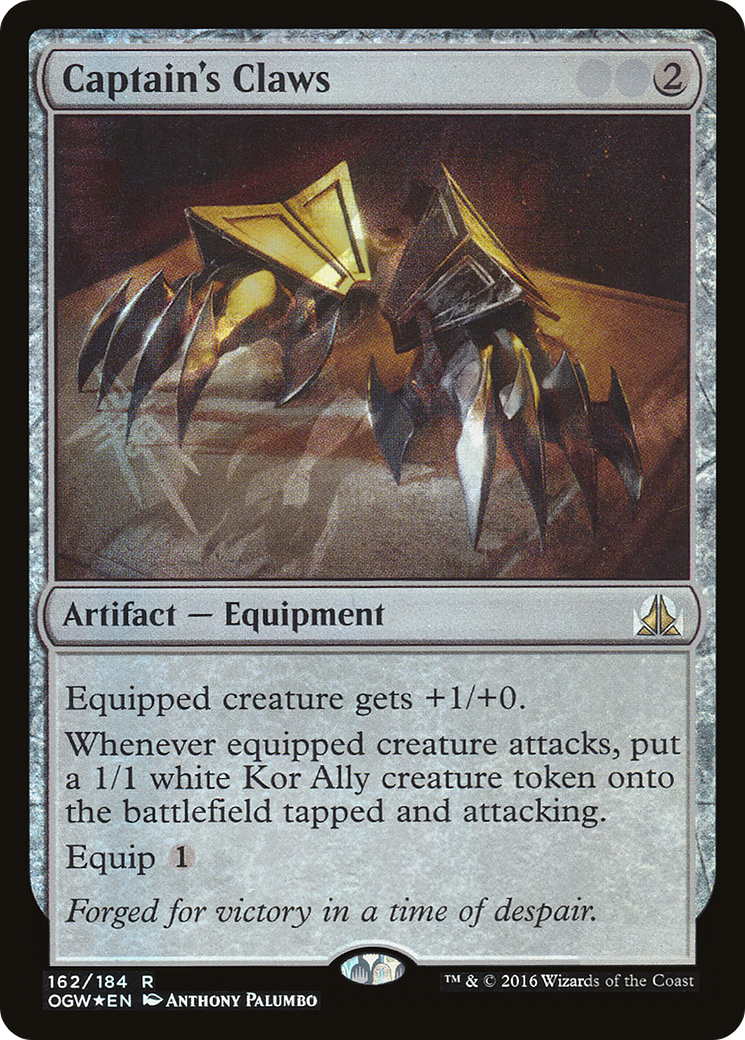 Captain's Claws (OGW-162†) - Oath of the Gatewatch Foil - Premium MTG Single from Wizards of the Coast - Just $0! Shop now at Game Crave Tournament Store