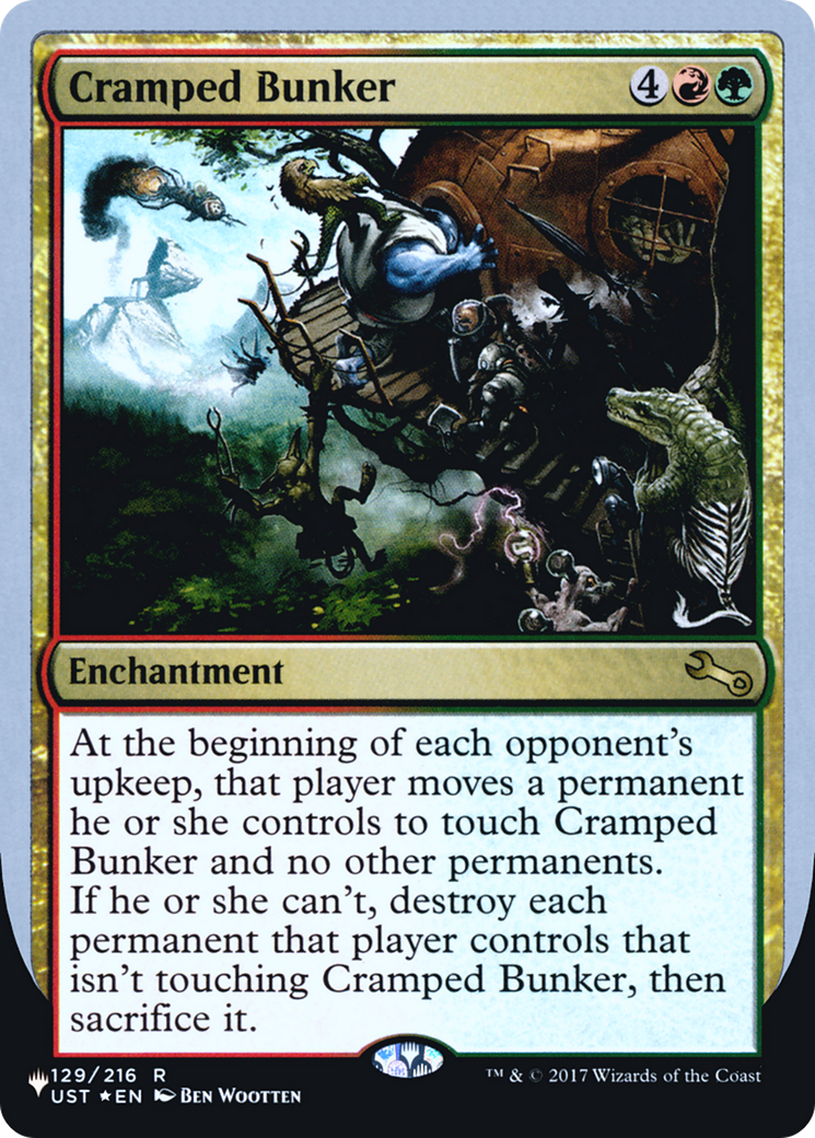 Cramped Bunker (UPLIST-045) - The List (Unfinity Foil Edition) Foil - Premium MTG Single from Wizards of the Coast - Just $0.08! Shop now at Game Crave Tournament Store