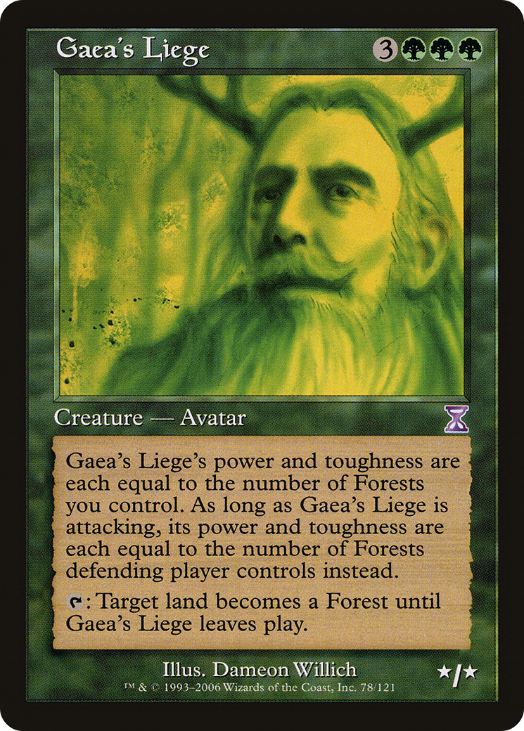 Gaea's Liege (TSB-078) - Time Spiral Timeshifted Foil - Premium MTG Single from Wizards of the Coast - Just $0.81! Shop now at Game Crave Tournament Store
