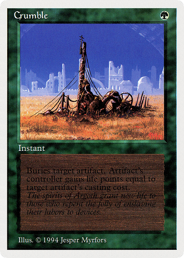 Crumble (SUM-191) - Summer Magic / Edgar - Premium MTG Single from Wizards of the Coast - Just $0! Shop now at Game Crave Tournament Store