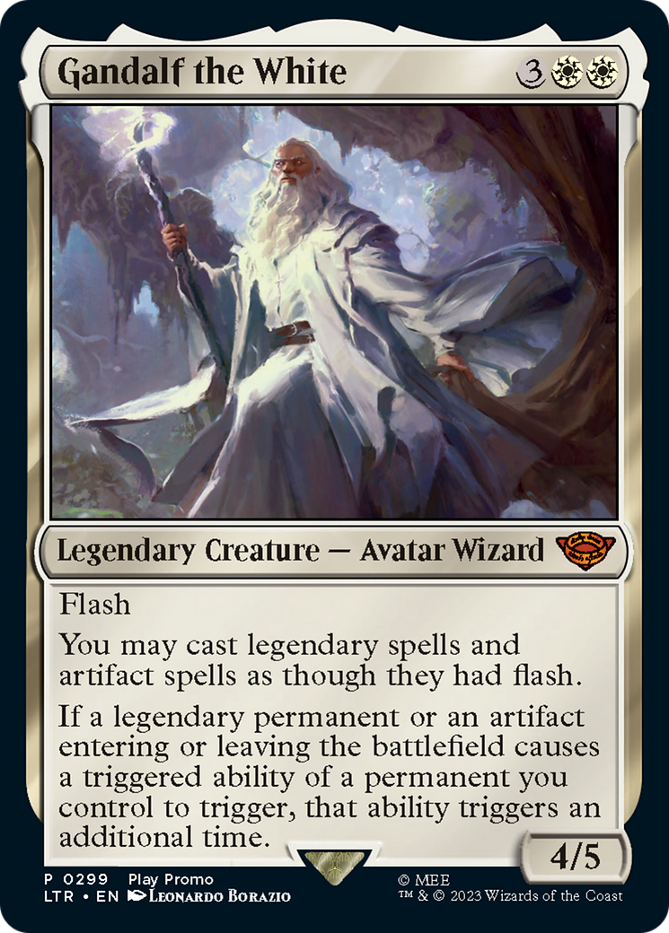 Gandalf the White (LTR-299) - The Lord of the Rings: Tales of Middle-earth - Premium MTG Single from Wizards of the Coast - Just $528! Shop now at Game Crave Tournament Store
