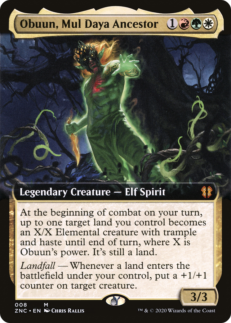 Obuun, Mul Daya Ancestor (ZNC-008) - Zendikar Rising Commander: (Extended Art) - Premium MTG Single from Wizards of the Coast - Just $0.66! Shop now at Game Crave Tournament Store