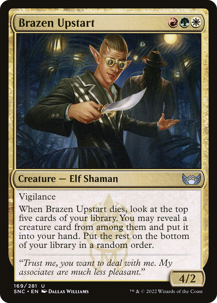 Brazen Upstart (SNC-169) - Streets of New Capenna - Premium MTG Single from Wizards of the Coast - Just $0.08! Shop now at Game Crave Tournament Store