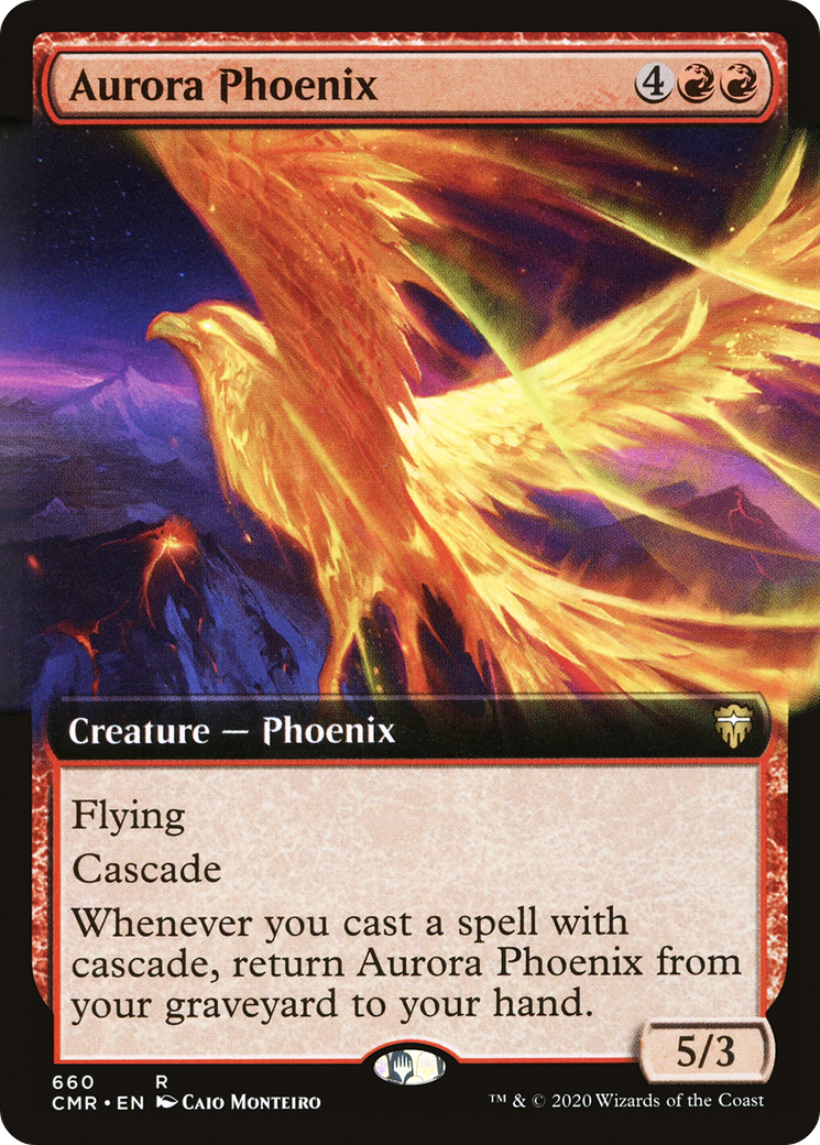 Aurora Phoenix (CMR-660) - Commander Legends: (Extended Art) Foil - Premium MTG Single from Wizards of the Coast - Just $1.64! Shop now at Game Crave Tournament Store