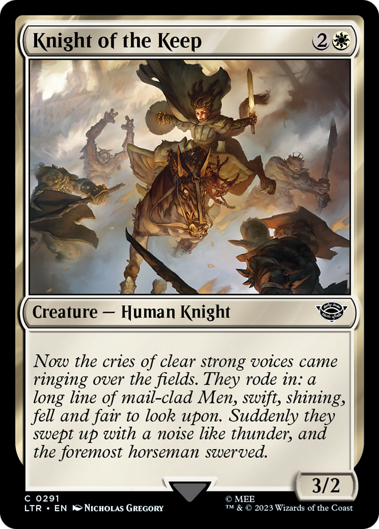 Knight of the Keep (LTR-291) - The Lord of the Rings: Tales of Middle-earth Foil - Premium MTG Single from Wizards of the Coast - Just $0.08! Shop now at Game Crave Tournament Store