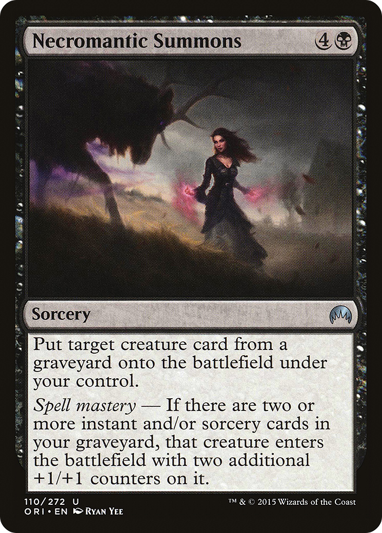 Necromantic Summons (ORI-110) - Magic Origins - Premium MTG Single from Wizards of the Coast - Just $0.25! Shop now at Game Crave Tournament Store