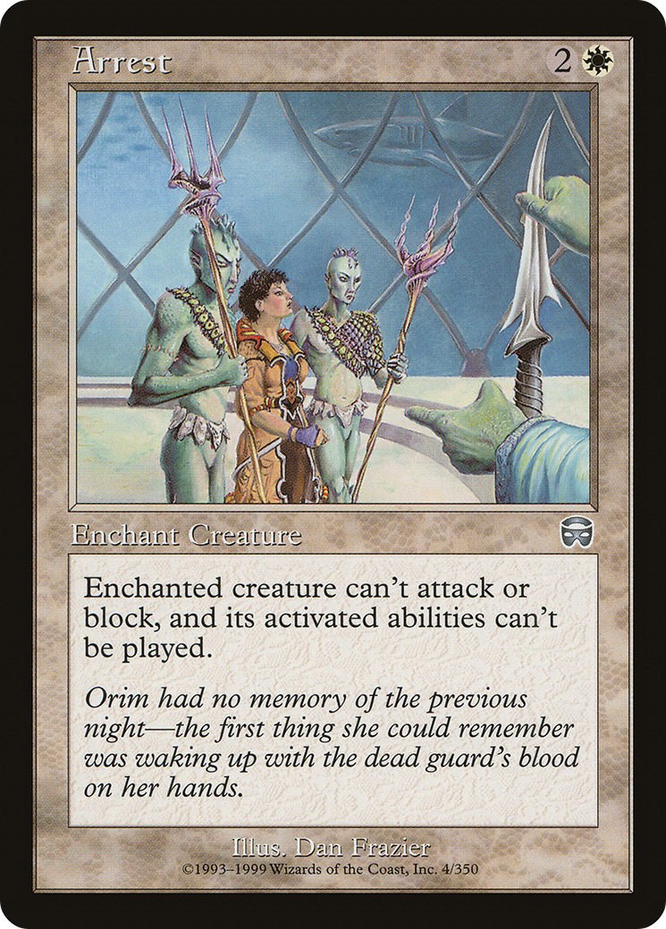 Arrest (MMQ-004) - Mercadian Masques Foil - Premium MTG Single from Wizards of the Coast - Just $0.77! Shop now at Game Crave Tournament Store