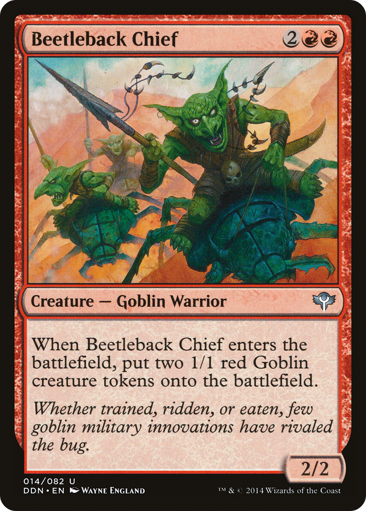 Beetleback Chief (DDN-014) - Duel Decks: Speed vs. Cunning - Premium MTG Single from Wizards of the Coast - Just $0.08! Shop now at Game Crave Tournament Store