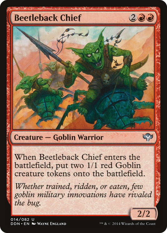 Beetleback Chief (DDN-014) - Duel Decks: Speed vs. Cunning - Premium MTG Single from Wizards of the Coast - Just $0.08! Shop now at Game Crave Tournament Store