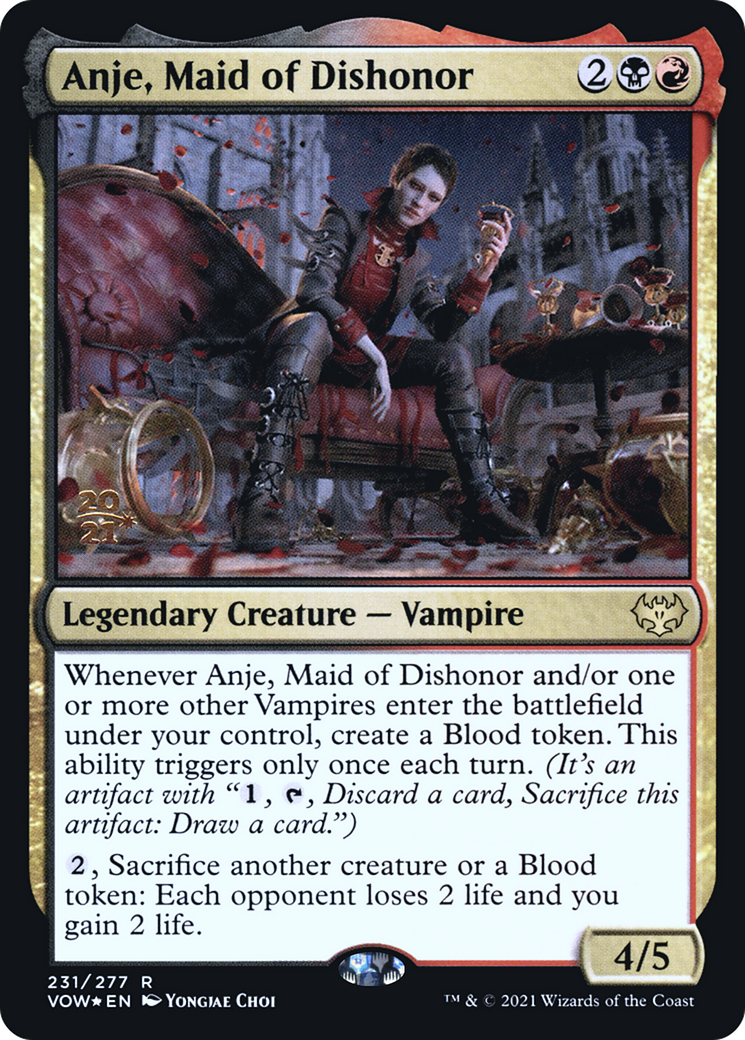 Anje, Maid of Dishonor (PVOW-231S) - Innistrad: Crimson Vow Promos Foil - Premium MTG Single from Wizards of the Coast - Just $0.40! Shop now at Game Crave Tournament Store