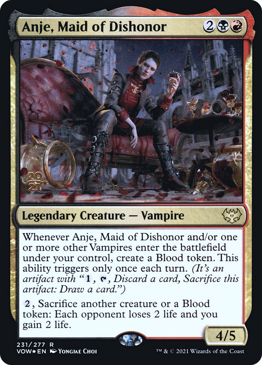 Anje, Maid of Dishonor (PVOW-231S) - Innistrad: Crimson Vow Promos Foil - Premium MTG Single from Wizards of the Coast - Just $0.40! Shop now at Game Crave Tournament Store