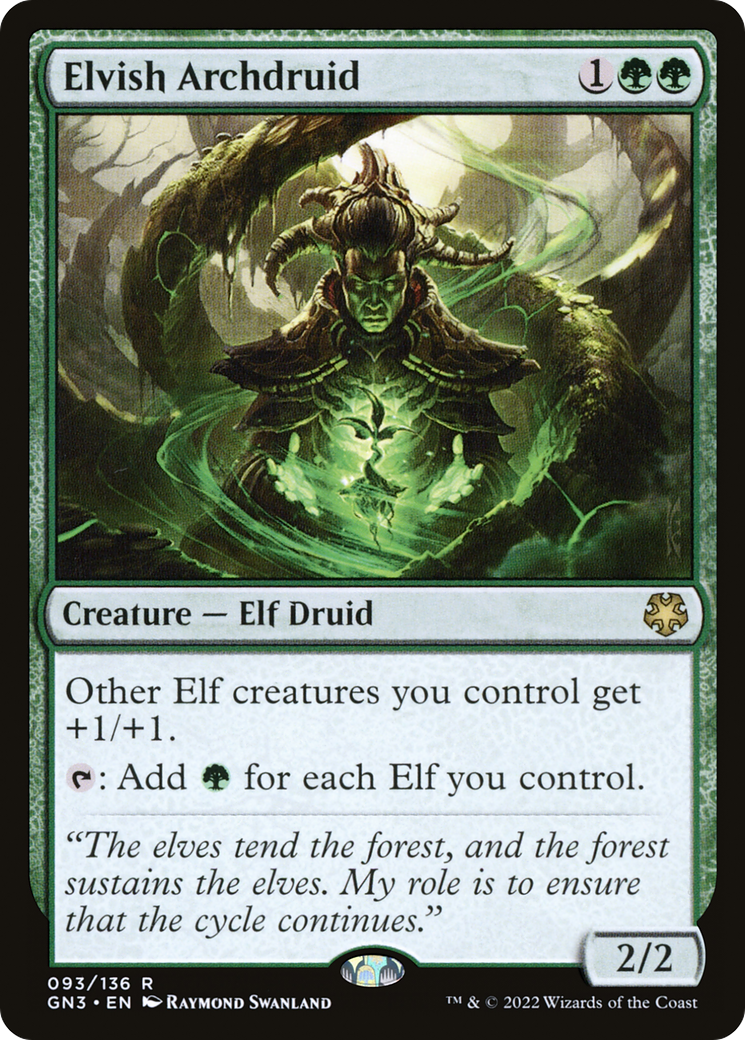 Elvish Archdruid (GN3-093) - Game Night: Free-for-All - Premium MTG Single from Wizards of the Coast - Just $0.15! Shop now at Game Crave Tournament Store
